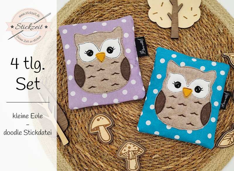 kleine Eule - doodle Stickdatei